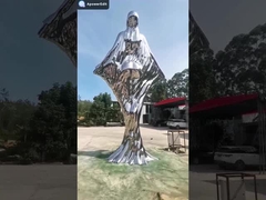 SS316L Openlucht Groot Opgepoetst het Roestvrije staalbeeldhouwwerk van de 5,7 Meterhoogte