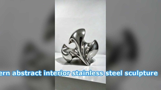 Aanpasbaar ontwerp Abstract metalen sculptuur met gepolijste spiegelafwerking