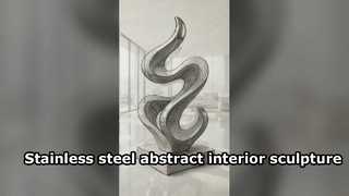 Eigentijds gepolijst roestvrij staal abstract interieur sculptuur voor decoratie