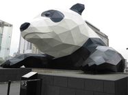 De openlucht van de Kunstbeeldhouwwerken van de Panda Grote Tuin Vernis van het het Roestvrije staalbaksel