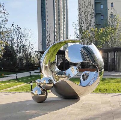 2.5 Meter hoog hedendaagse openbare stedelijke roestvrijstalen sculptuur